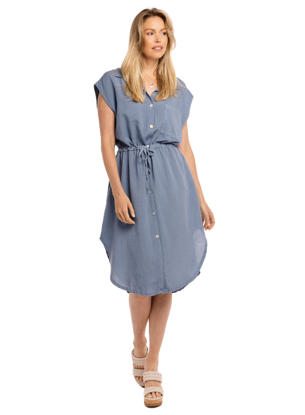 Sleeveless Button-Up Dress
