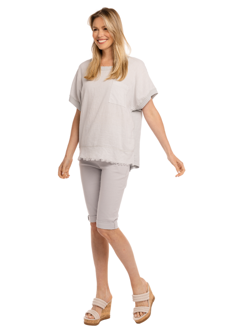 Knit Collar T-shirt