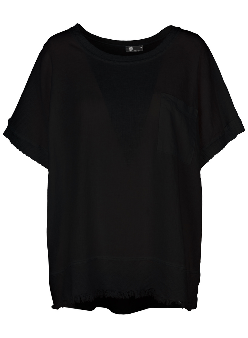 Knit Collar T-shirt