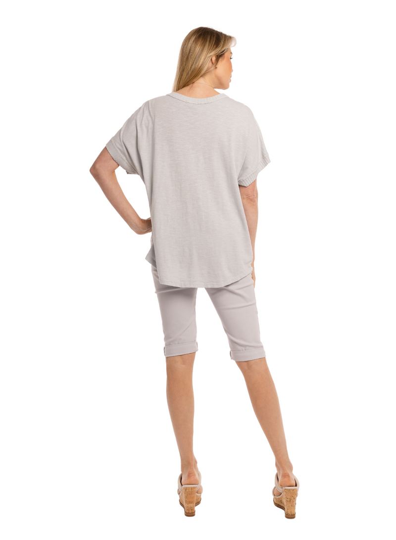 Knit Collar T-shirt