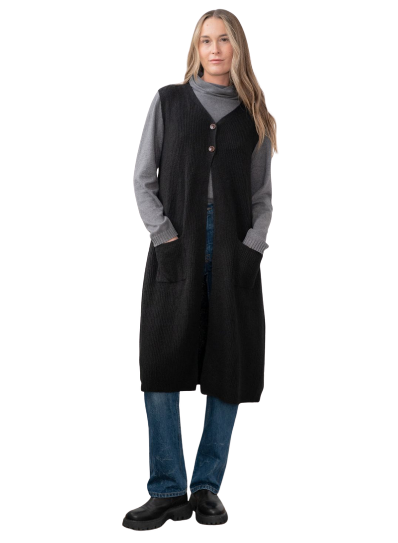 Long Vest with Pockets