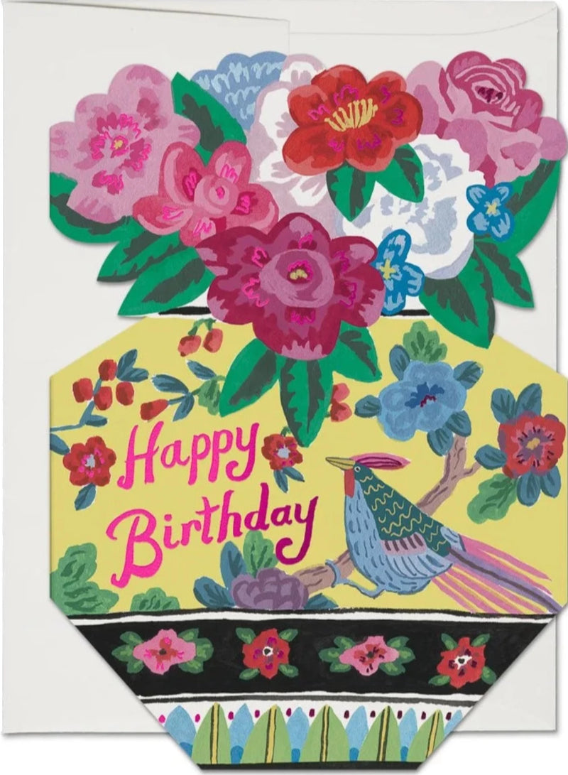 Ornate Flower Vase Card