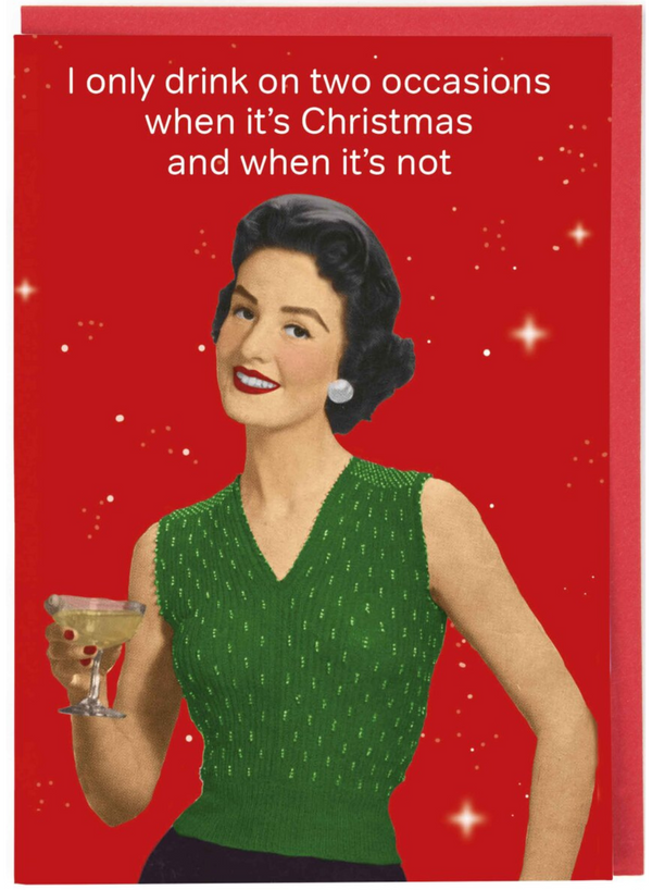 Drink at Christmas Card