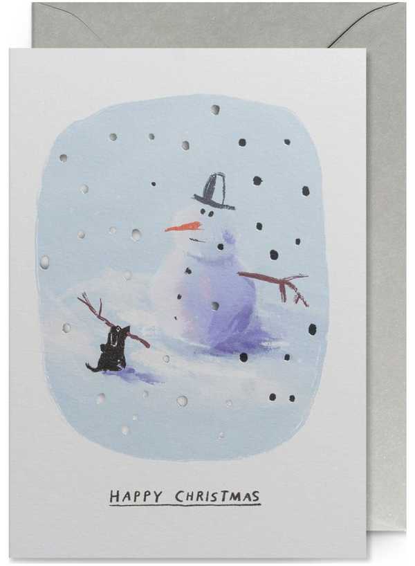 Snowman & Dog Card