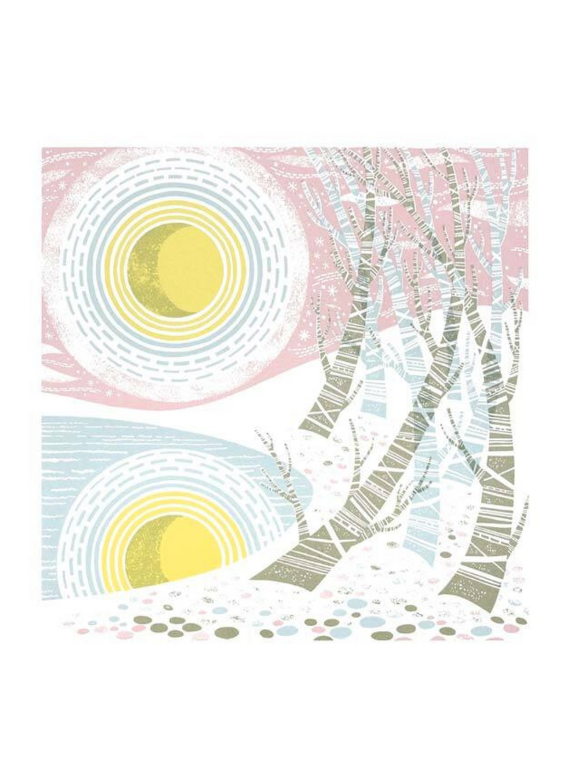 The Moon & Trees Card