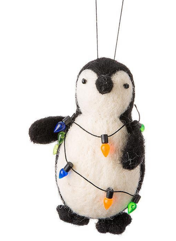 Penguin with Lights Ornament