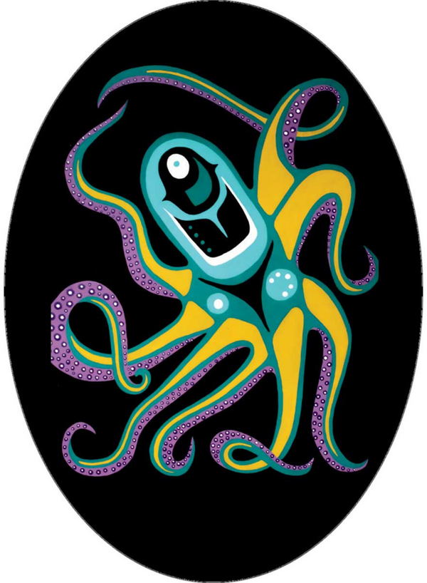 Moonlight Octopus Sticker (Small)