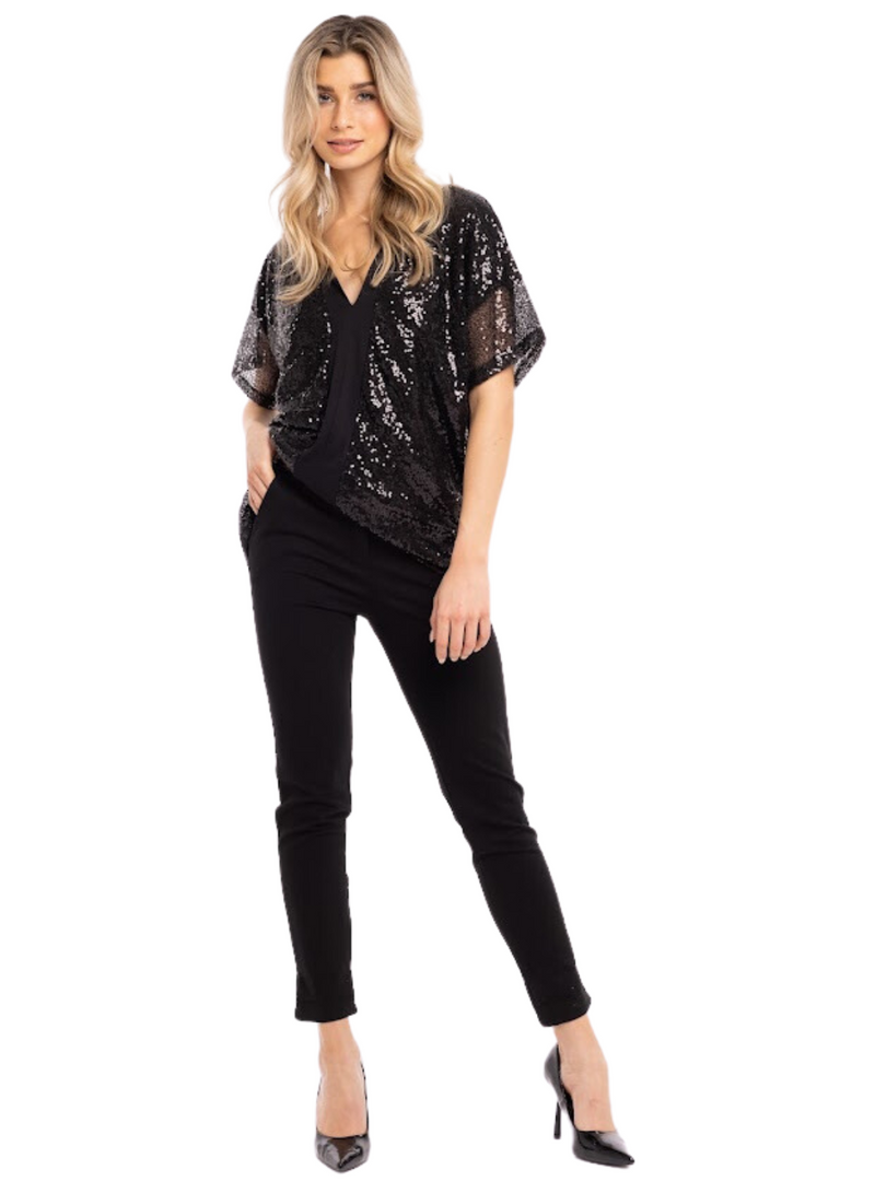 Short Sleeve Sequin Top