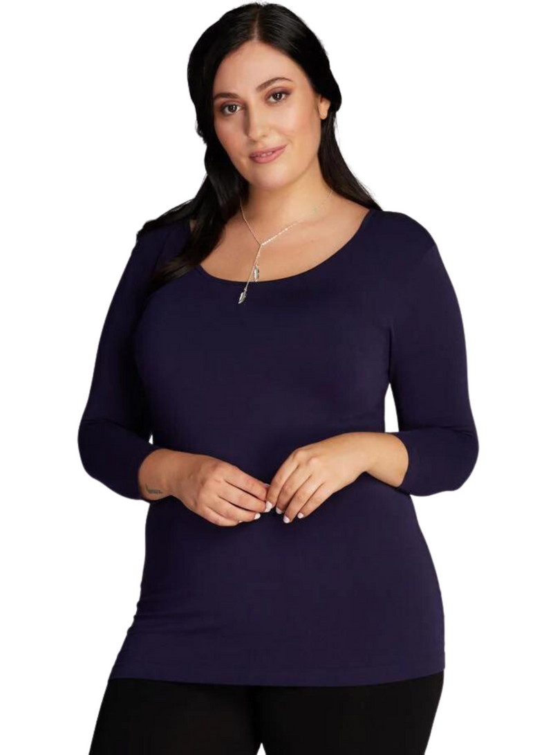 Bamboo Plus Size 3/4 Sleeve Top