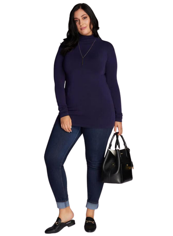 Bamboo Plus Size Turtleneck Top