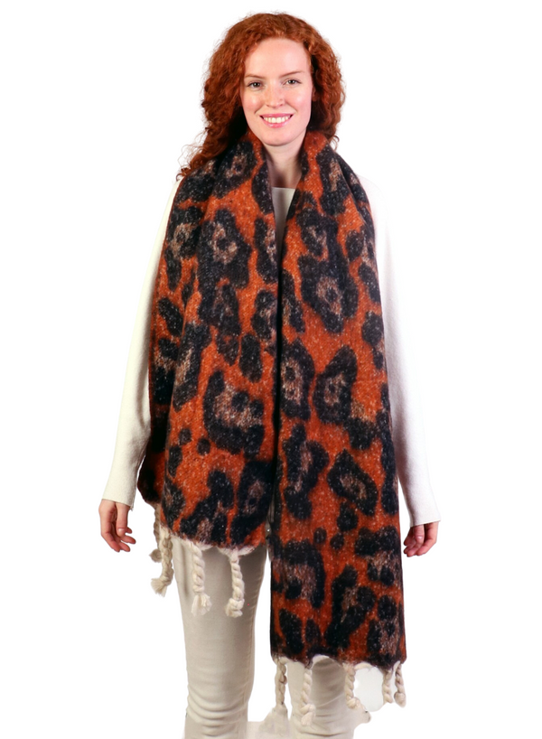 Cheetah Print Blanket Scarf