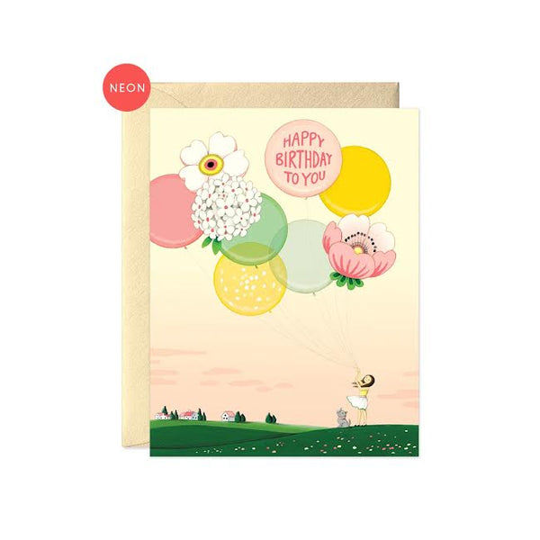 Floral Balloons Card