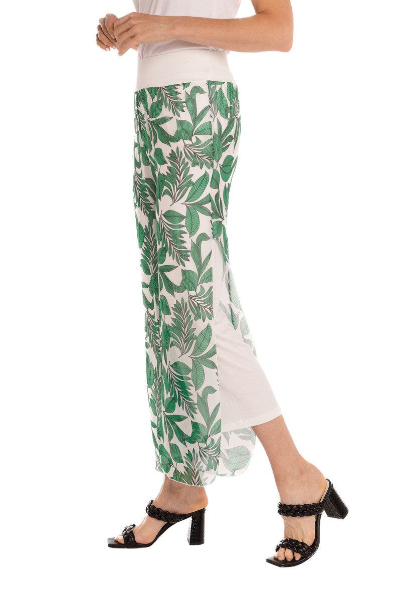 Botanical Print Silky Pant