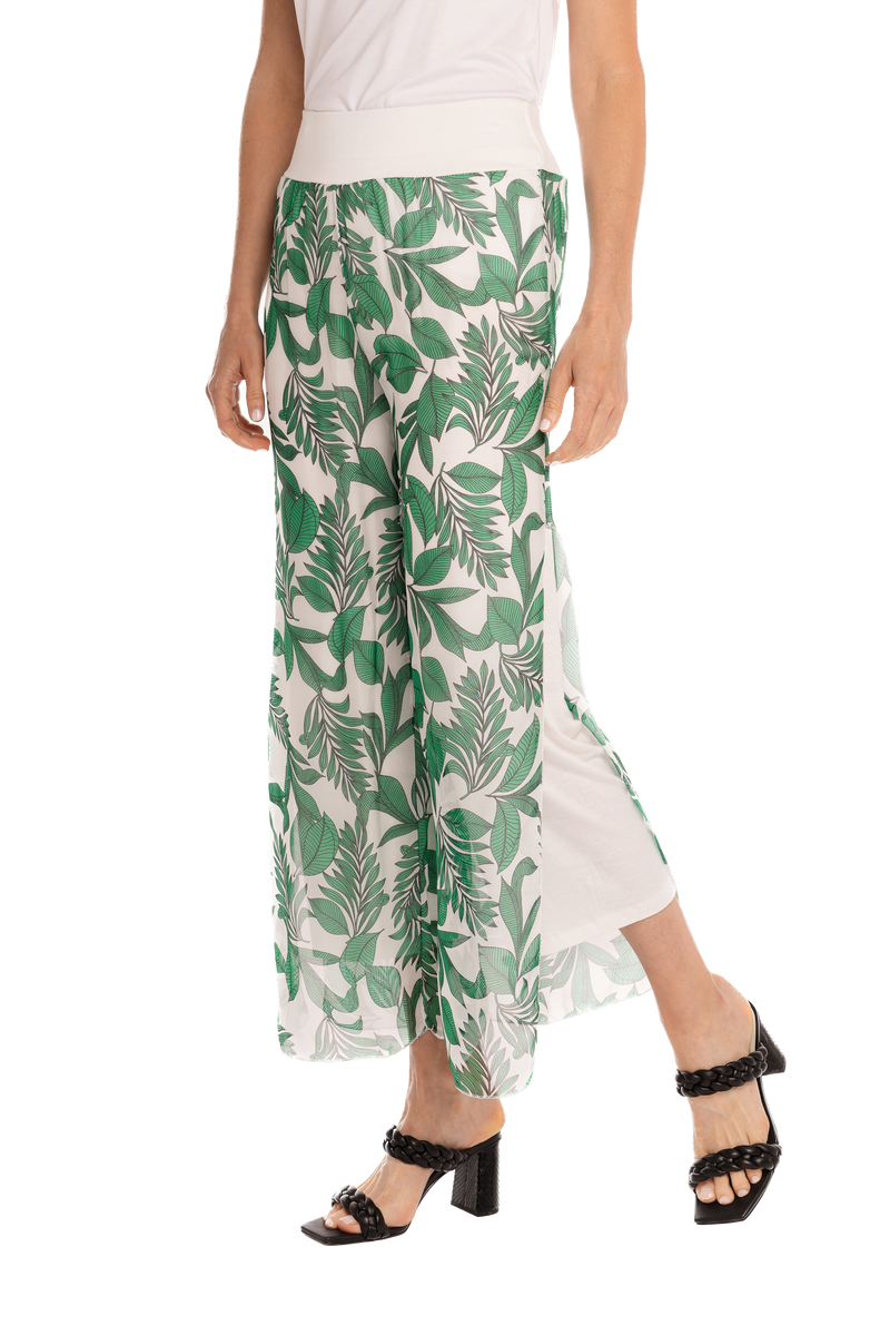 Botanical Print Silky Pant