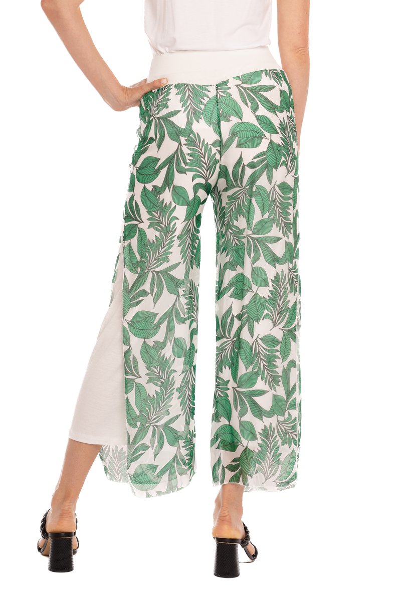 Botanical Print Silky Pant