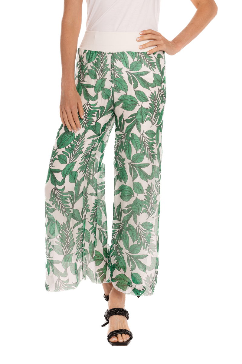 Botanical Print Silky Pant