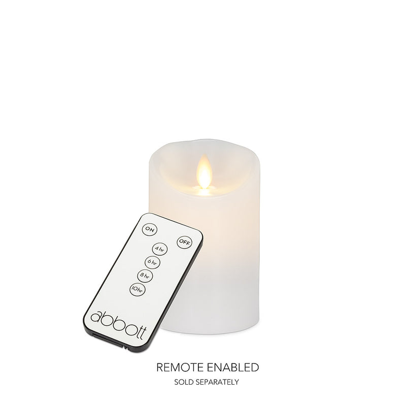 Small Medium White Reallite Candle remote not included