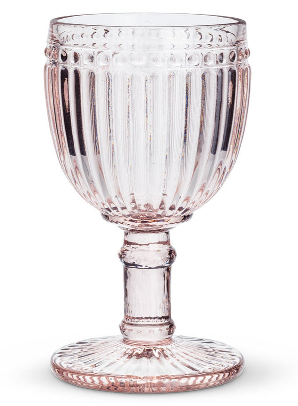 Dot and Panel Pink Goblet