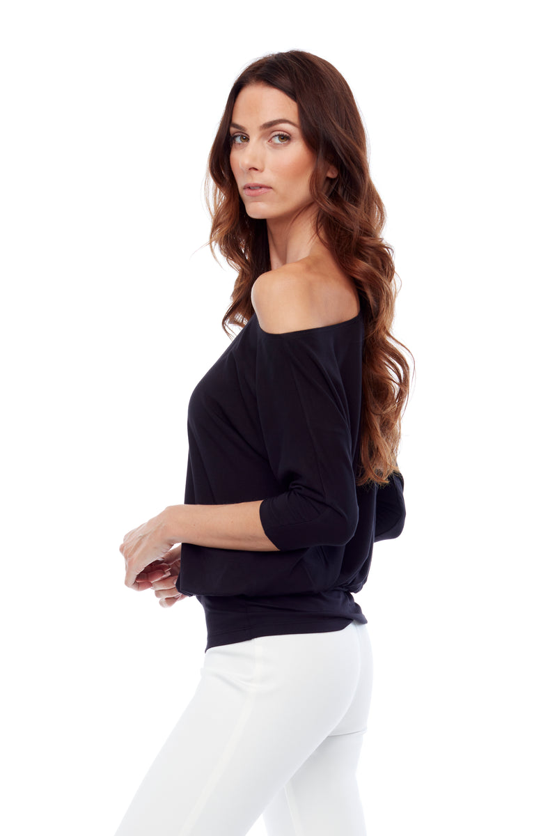 Off-the-Shoulder 3/4 Sleeve Top