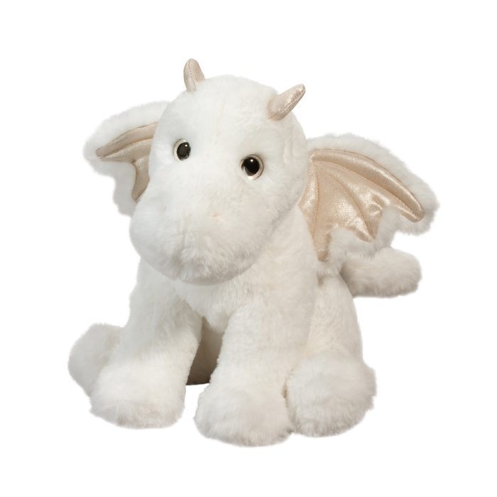 Lukie White Dragon with Gold Wings