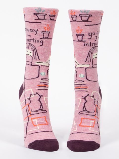 Go Away Introverting Crew Socks at Johnny Ruth