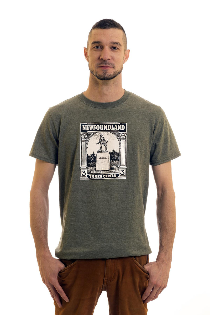 Men's Heather Green T-Shirt Fighting Newfoundlander I Newfoundland | Johnny Ruth