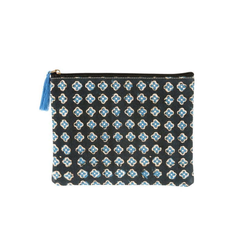 Riviera Block Print Pouch