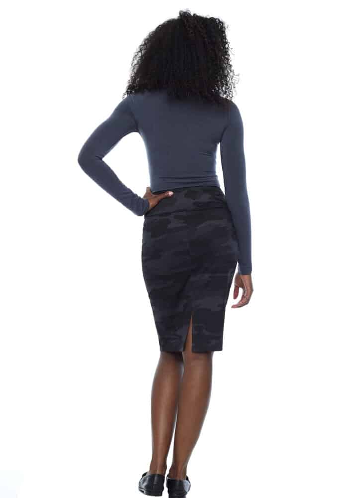 Solid Ponte Pencil Skirt