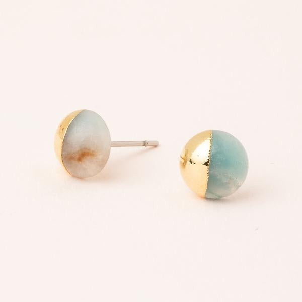 Dipped Stone Stud Earring