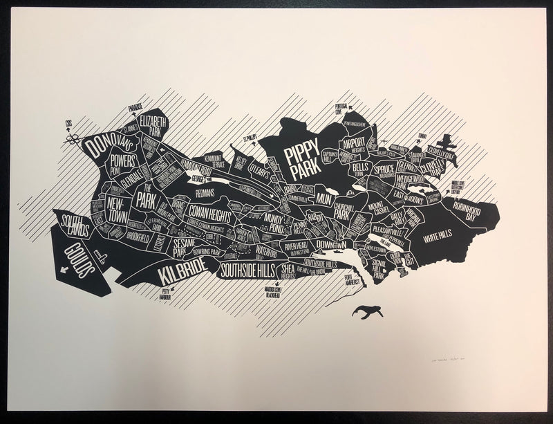 Neighborhood Map Print (18 X 24)