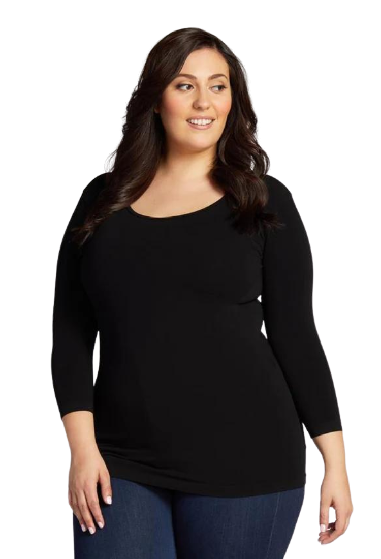 Bamboo Plus Size 3/4 Sleeve Top