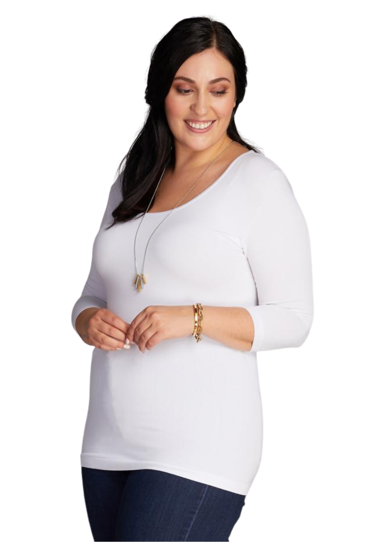 Bamboo Plus Size 3/4 Sleeve Top