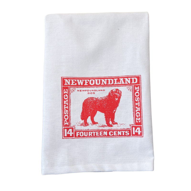 Dog Stamp Tea Towel