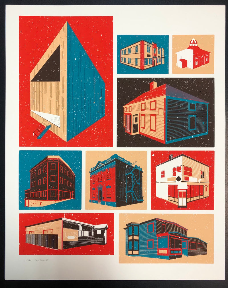 Newfoundland Buildings Print (16 X 20)