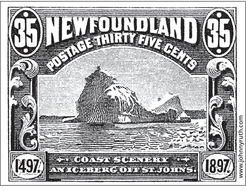Coast Scenery Iceberg Stamp Sticker