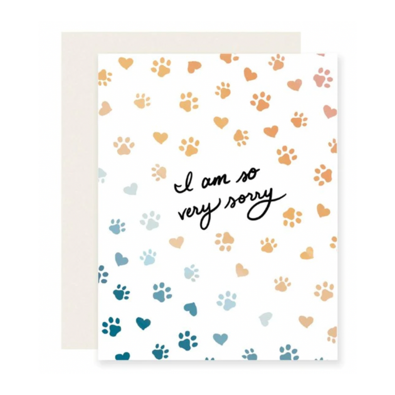 Paw Rainbow Card