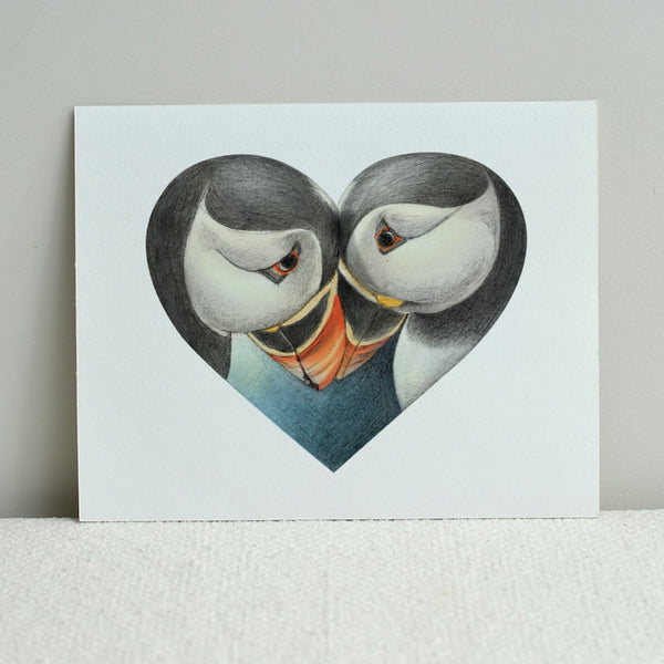 Puffin Snuggle 8x10 Print