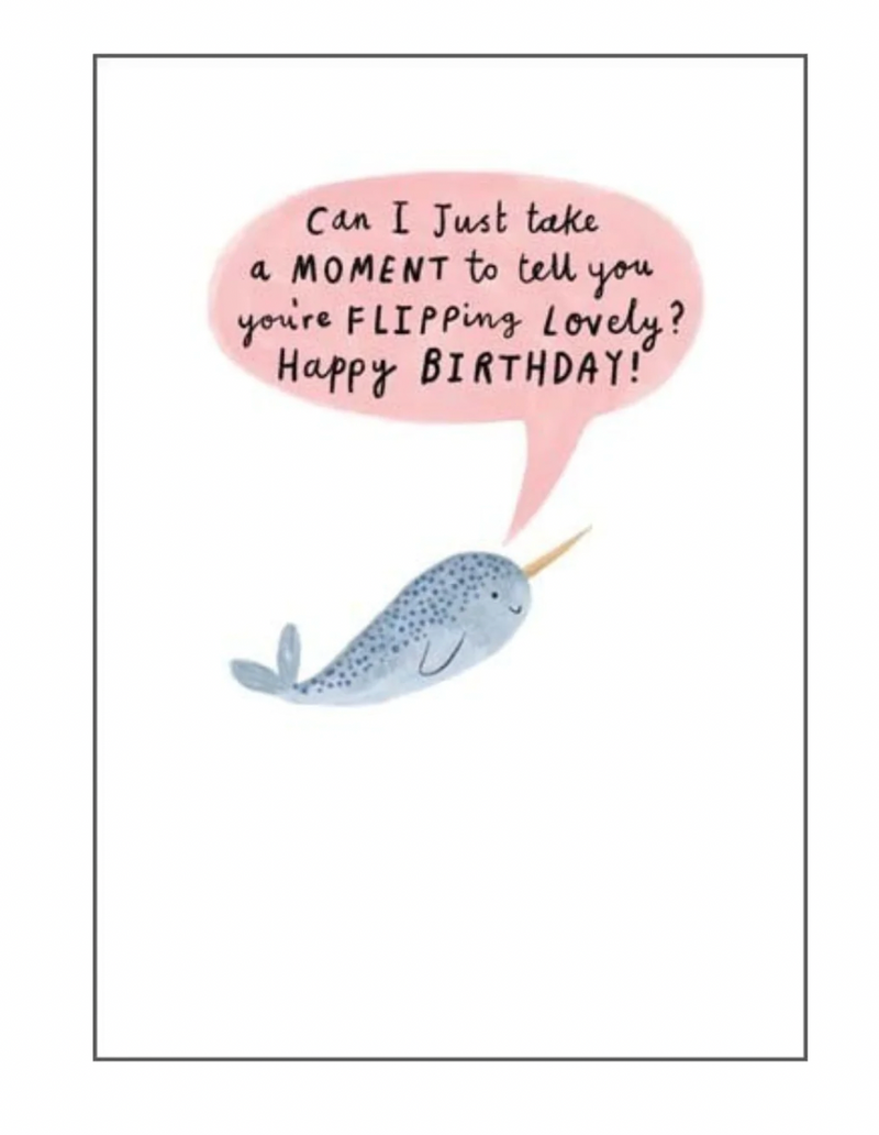 Narwhal Birthday Card