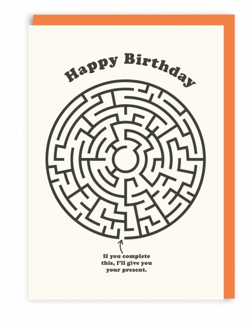 Happy Birthday Maze Card