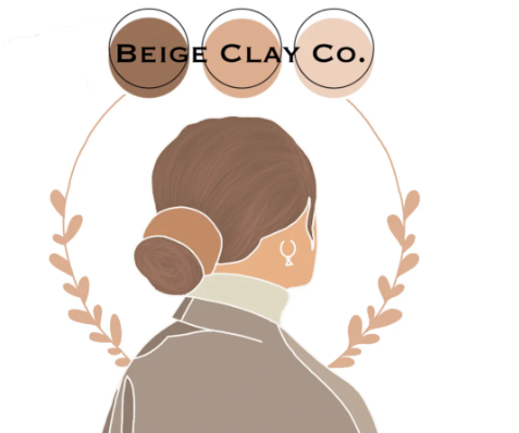 Beige Clay Co January Earrings