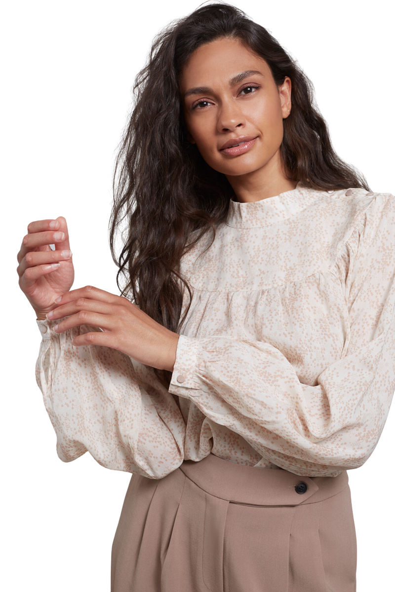 Printed Blouse with Buttons