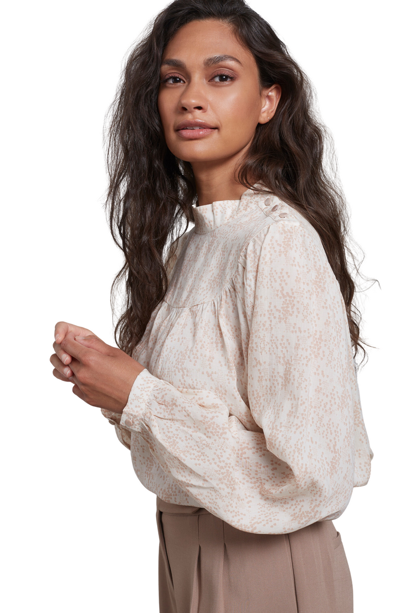 Printed Blouse with Buttons
