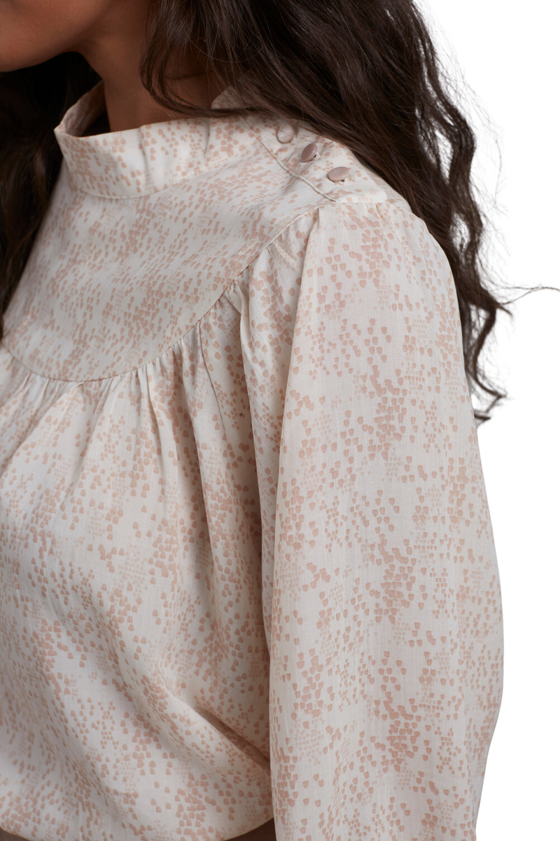 Printed Blouse with Buttons