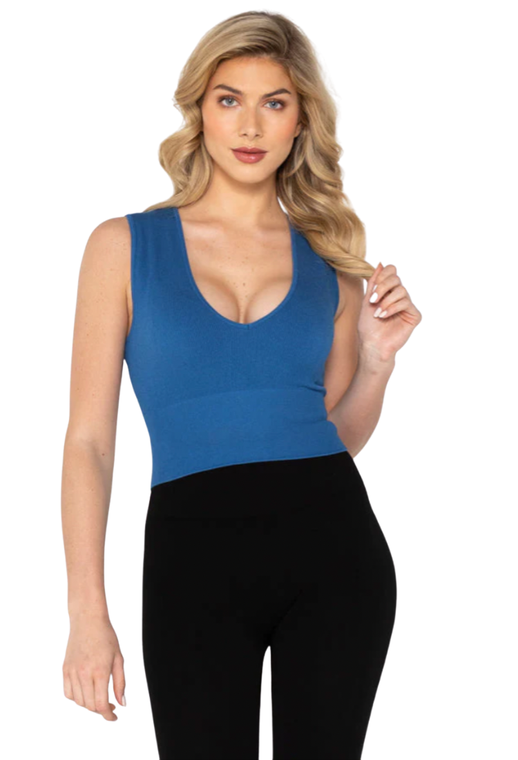 Deep V Rib Top