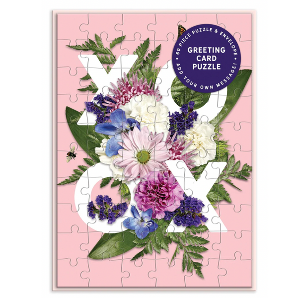 Say It With Flowers Card Puzzle - XOXO