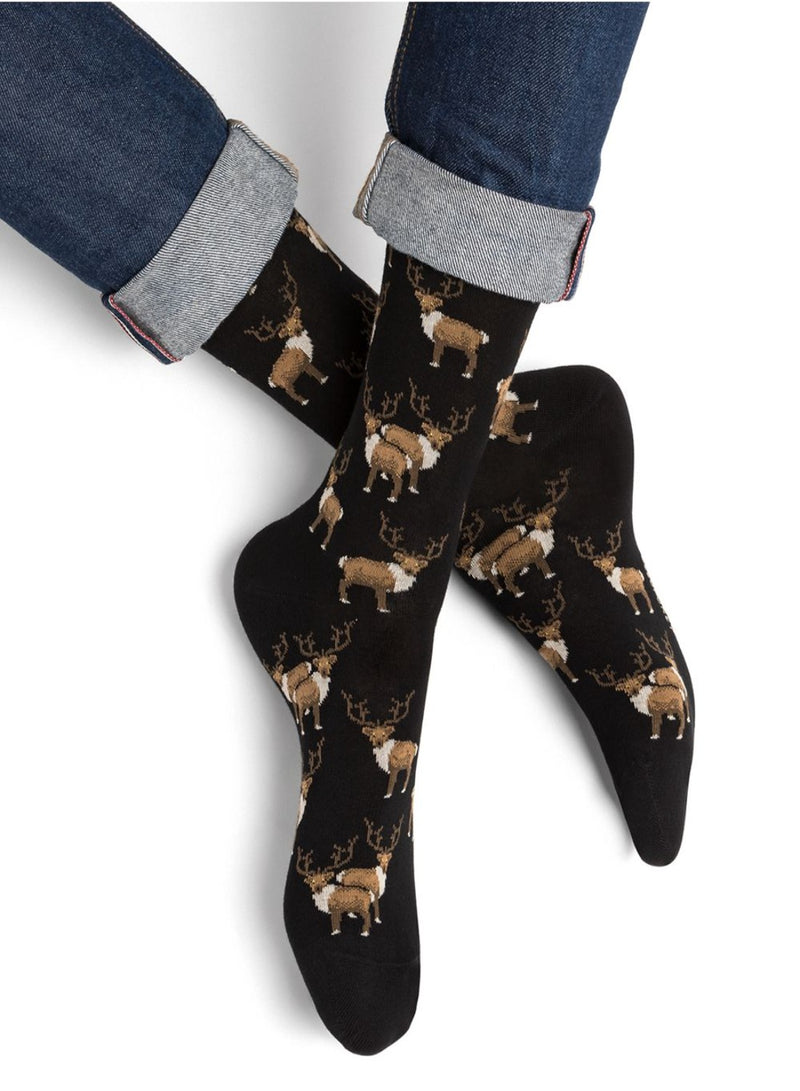 Caribou Print Socks