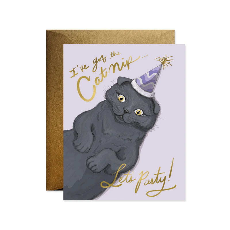 Catnip Party Time Card
