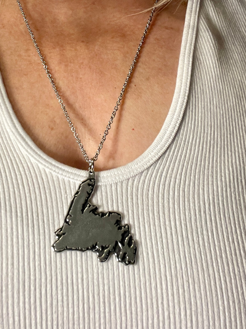 Newfoundland Map Pendant Necklace