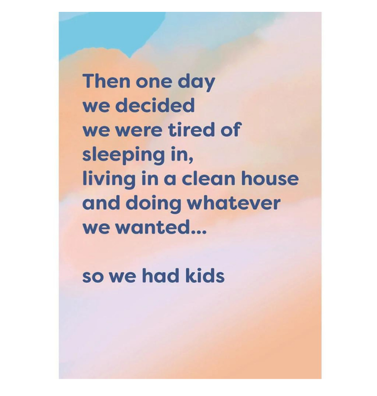 So We Had Kids Card