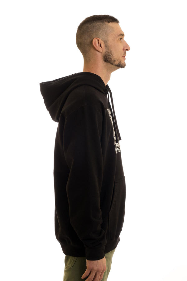 Men's Black Hoodie Dog Stamp| Newfoundland | Johnny Ruth